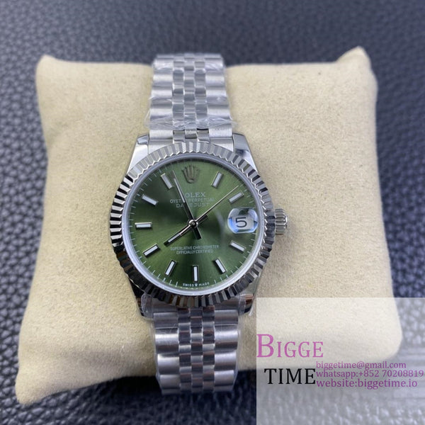 DateJust 31mm Ladies Green Dial Jubilee Bracelet WF A2671