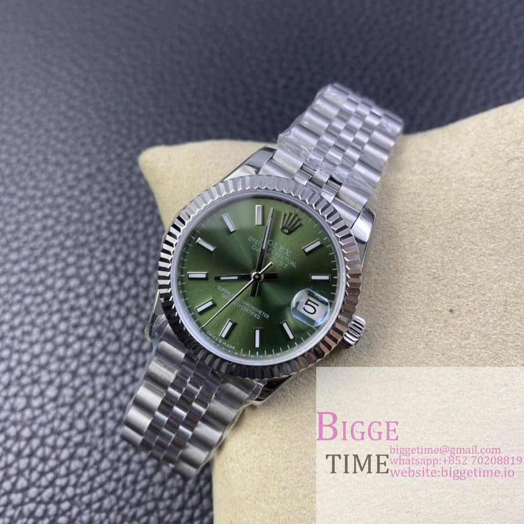 DateJust 31mm Ladies Green Dial Jubilee Bracelet WF A2671