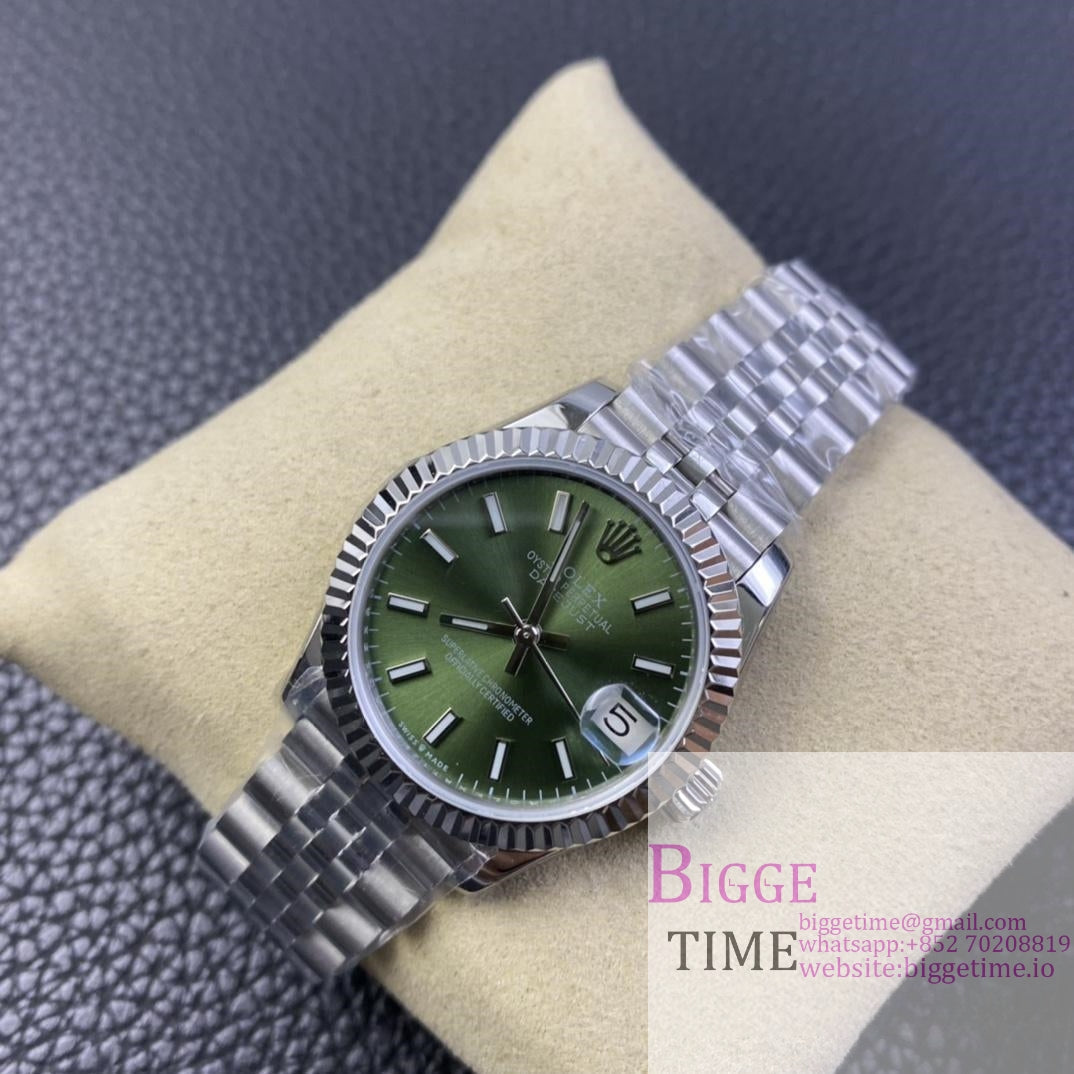 DateJust 31mm Ladies Green Dial Jubilee Bracelet WF A2671