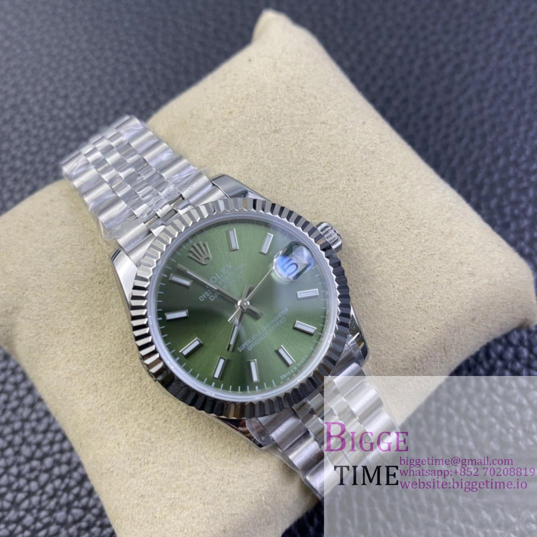 DateJust 31mm Ladies Green Dial Jubilee Bracelet WF A2671