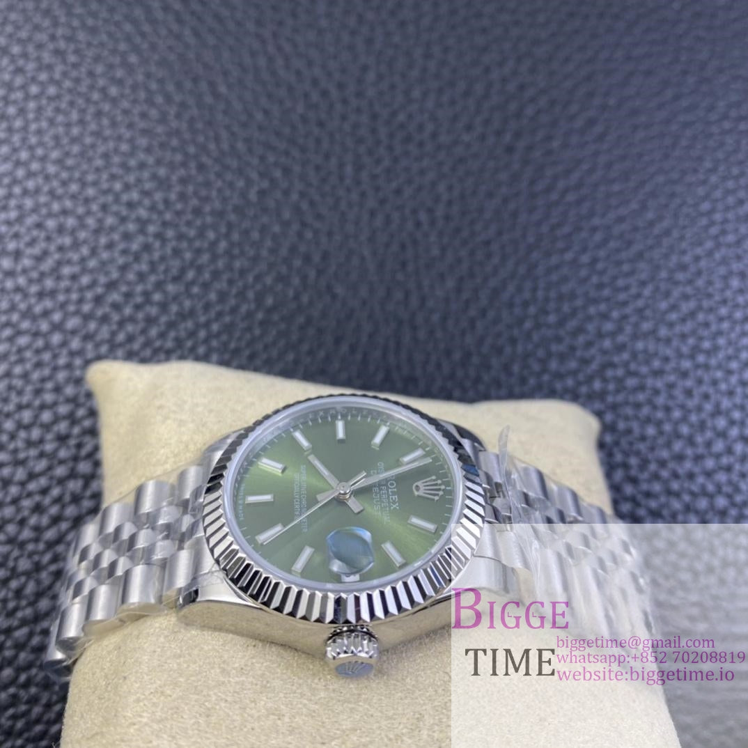 DateJust 31mm Ladies Green Dial Jubilee Bracelet WF A2671