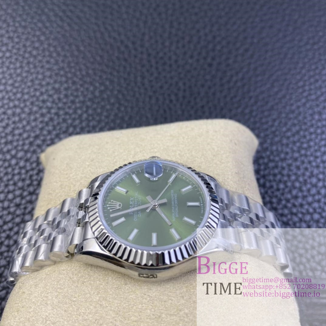 DateJust 31mm Ladies Green Dial Jubilee Bracelet WF A2671