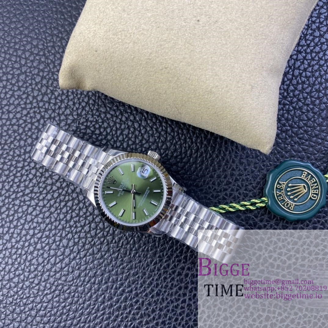 DateJust 31mm Ladies Green Dial Jubilee Bracelet WF A2671