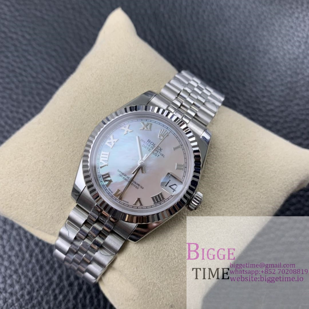 DateJust 31mm Ladies MOP Dial Diamond Roma Marker Jubilee Bracelet BPF A2671