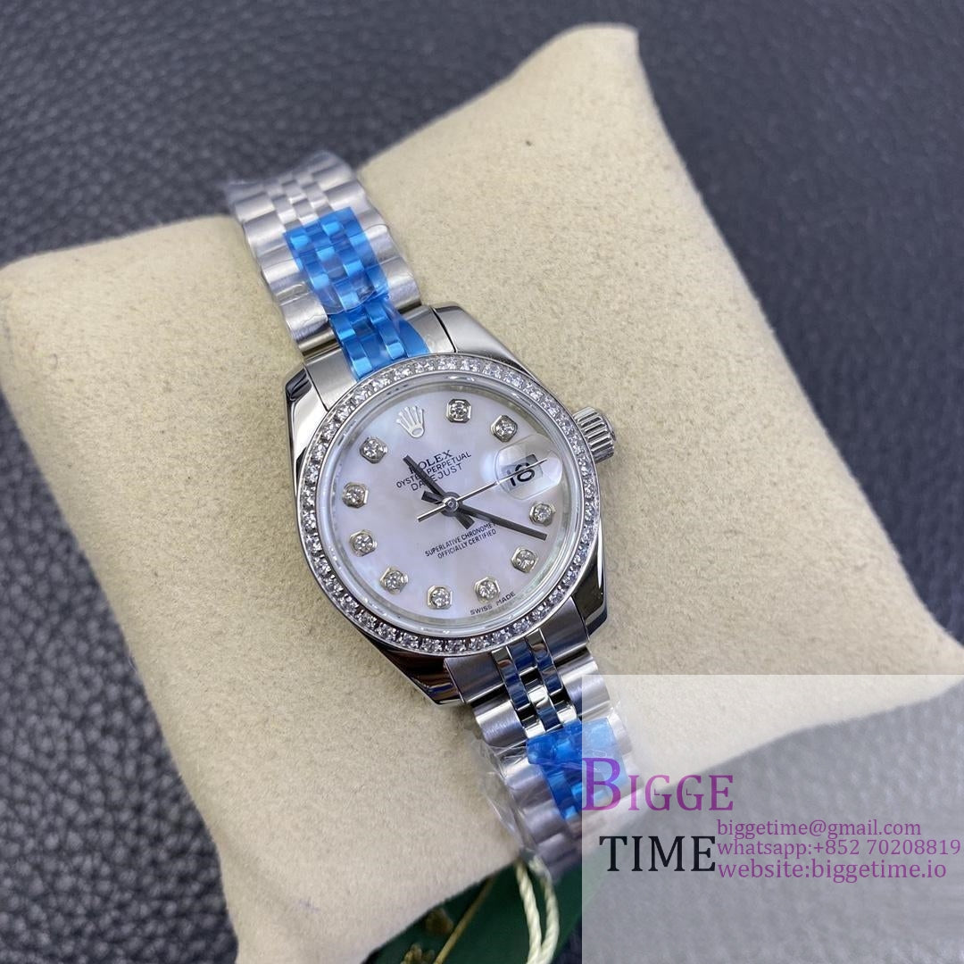 DateJust 28mm Ladies Diamond Bezel MOP Dial Diamond Marker Jubilee Bracelet WF A2236