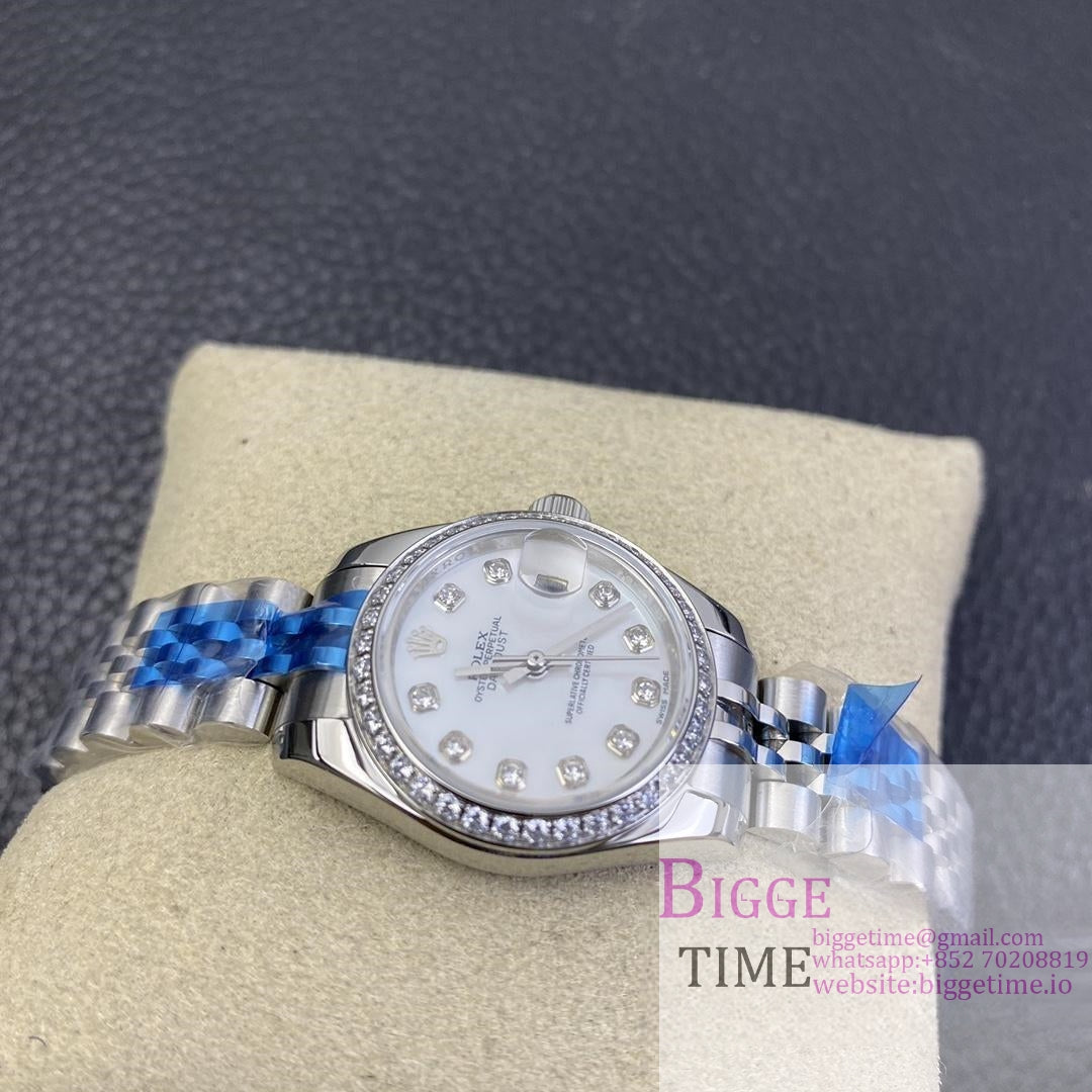 DateJust 28mm Ladies Diamond Bezel MOP Dial Diamond Marker Jubilee Bracelet WF A2236