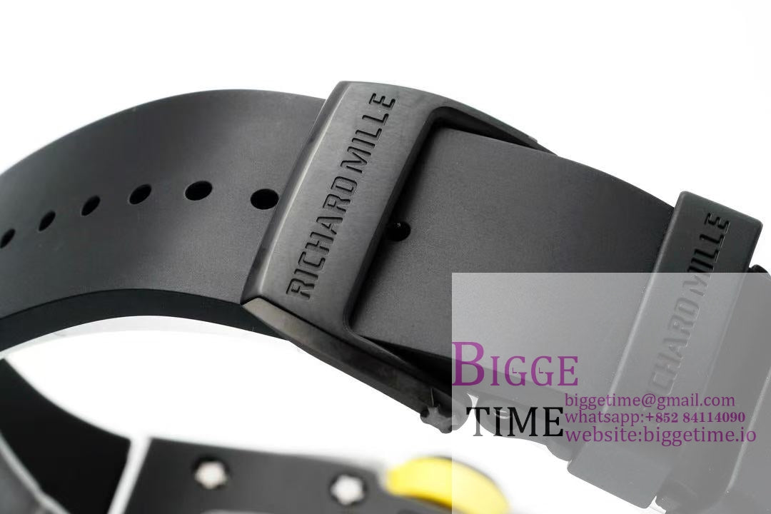 RM061 Black Ceramic ZF 1:1 Best Edition On Black Rubber Strap RMUL2