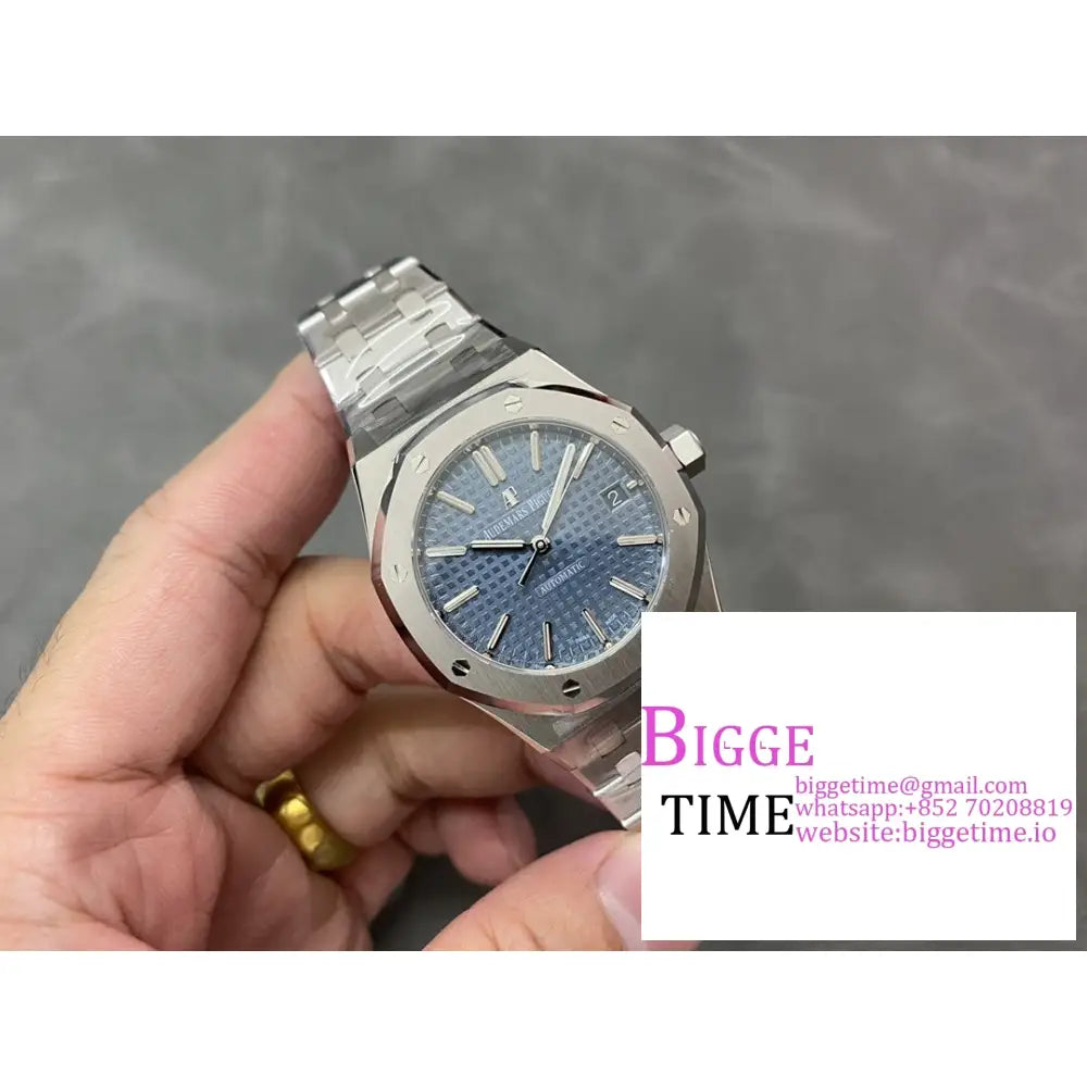 Ap Royal Oak 37Mm 15450 Blue Dial Ss Bracelet Apsf Sa3120 Audemars Piguet