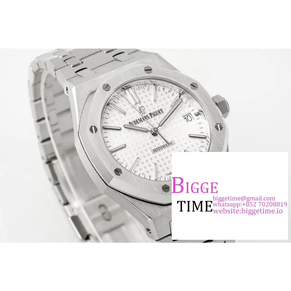 Ap Royal Oak 37Mm 15450 White Dial Ss Bracelet Apsf Sa3120 Audemars Piguet