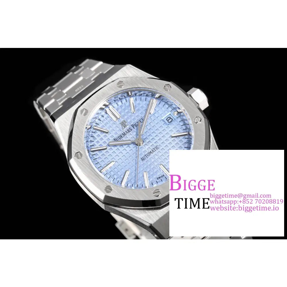 Ap Royal Oak 37Mm 15451 Ice Blue Dial Ss Bracelet Apsf A3120 Audemars Piguet