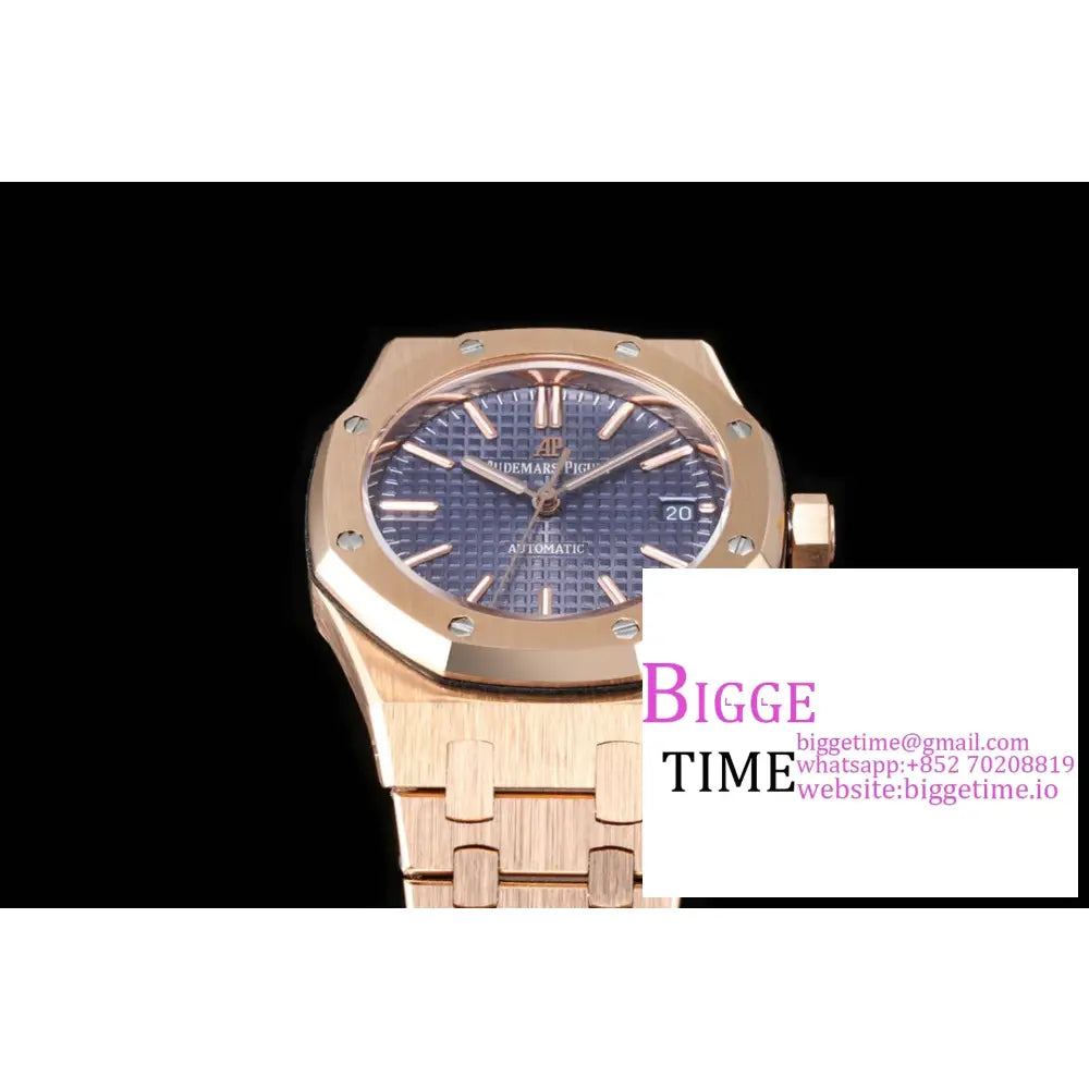 Ap Royal Oak 37Mm 15451 Rg Purple Dial Bracelet Apsf A3120 Audemars Piguet