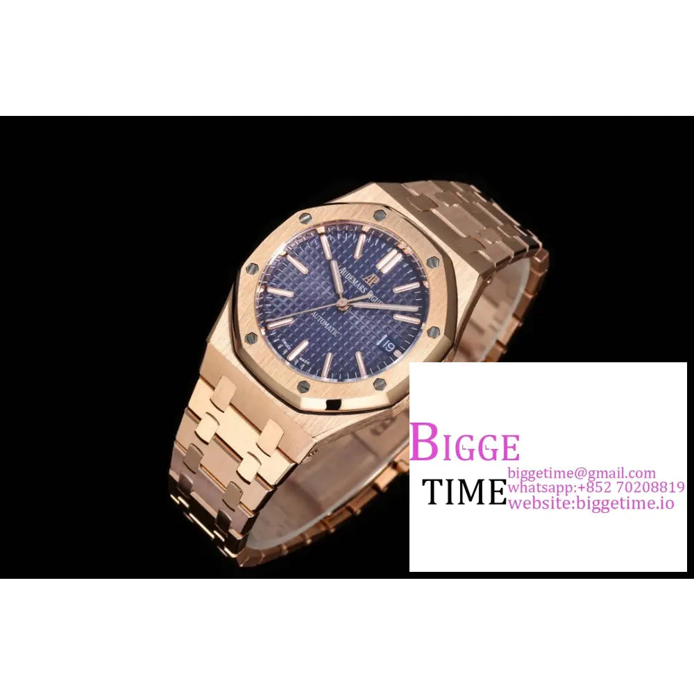 Ap Royal Oak 37Mm 15451 Rg Purple Dial Bracelet Apsf A3120 Audemars Piguet