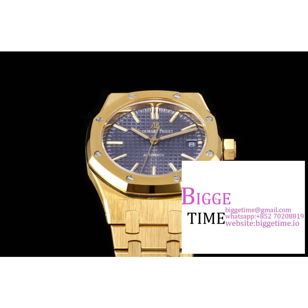 Ap Royal Oak 37Mm 15451 Yg Purple Dial Bracelet Apsf A3120 Audemars Piguet