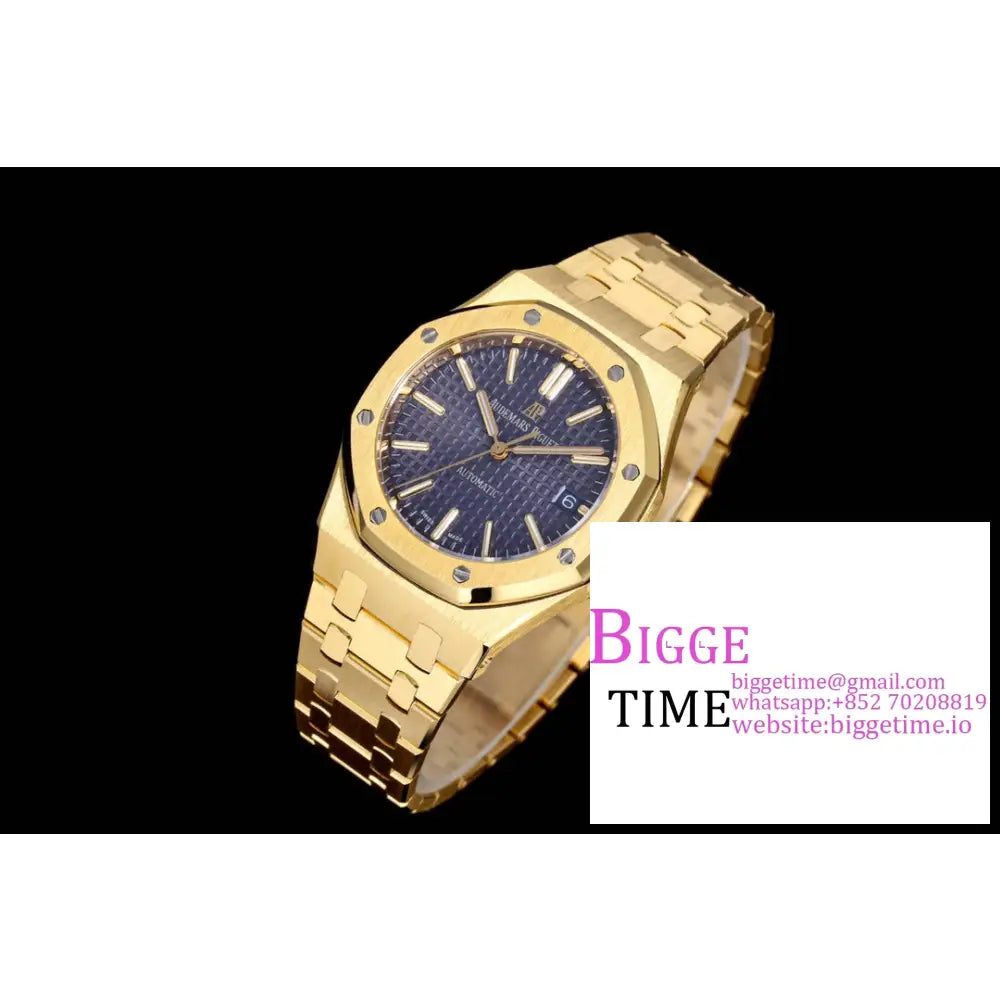 Ap Royal Oak 37Mm 15451 Yg Purple Dial Bracelet Apsf A3120 Audemars Piguet