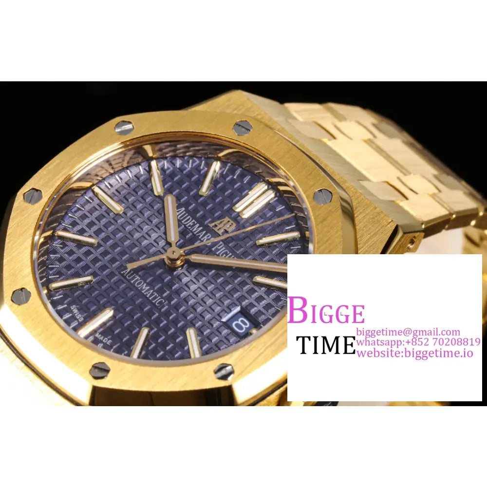 Ap Royal Oak 37Mm 15451 Yg Purple Dial Bracelet Apsf A3120 Audemars Piguet