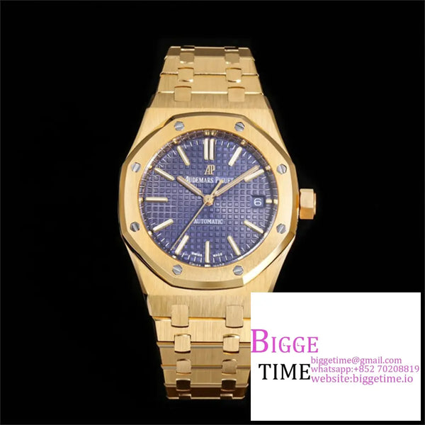 Ap Royal Oak 37Mm 15451 Yg Purple Dial Bracelet Apsf A3120 Option1 Audemars Piguet