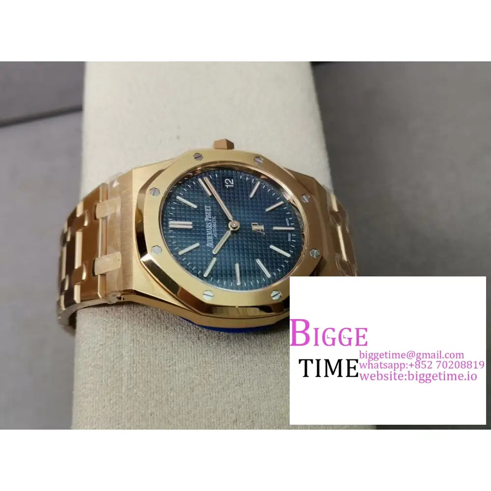 Ap Royal Oak 39Mm 15202 Rg Blue Dial Bracelet Zf A2121 Audemars Piguet