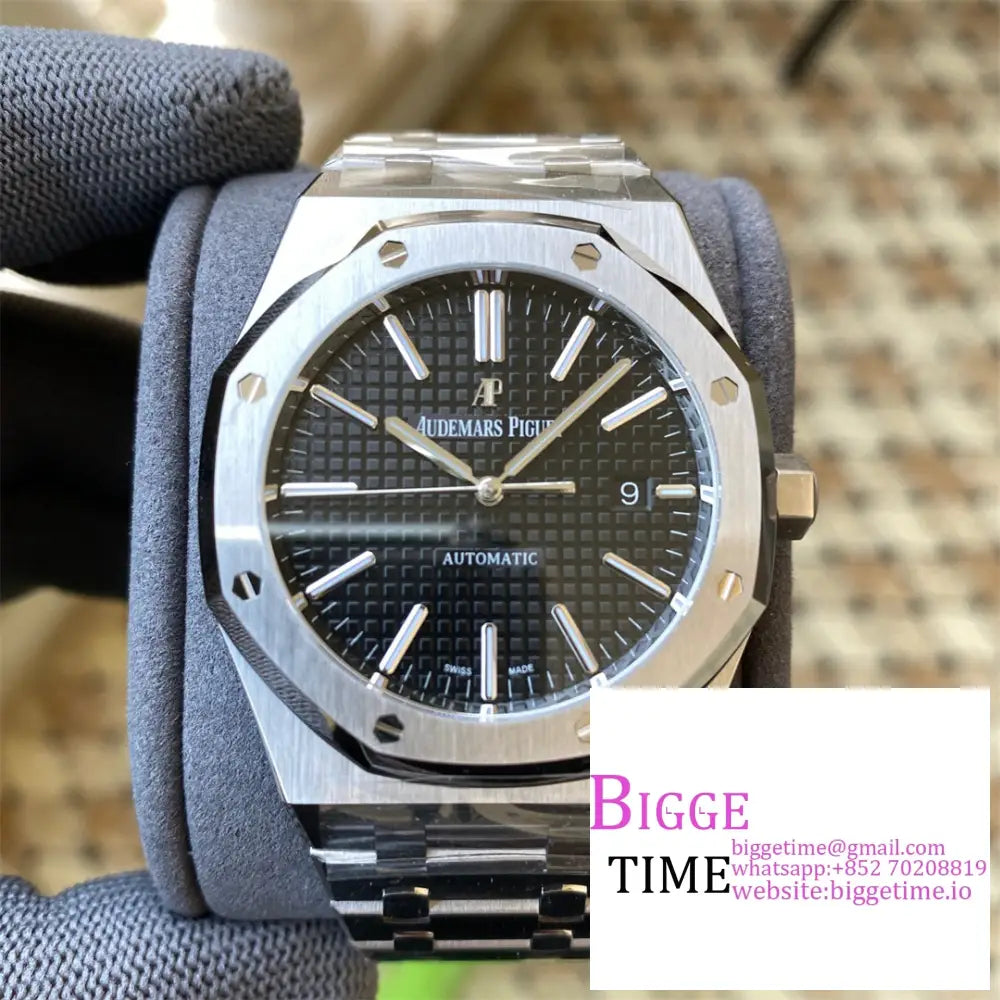 Ap Royal Oak 41Mm 15400 Black Dial Ss Bracelet Apsf A3120 Option1 Audemars Piguet