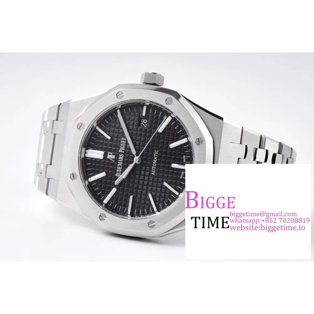 Ap Royal Oak 41Mm 15400 Black Dial Ss Bracelet Zf A3120 Audemars Piguet