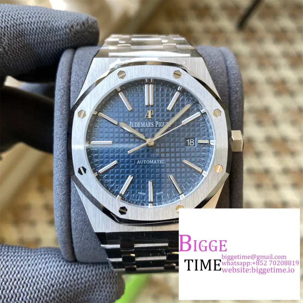 Ap Royal Oak 41Mm 15400 Blue Dial Ss Bracelet Apsf A3120 Option1 Audemars Piguet