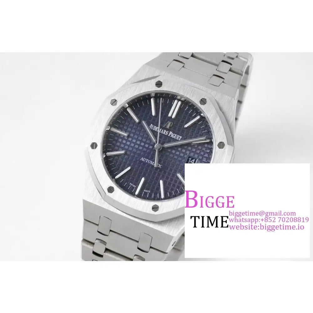 Ap Royal Oak 41Mm 15400 Blue Dial Ss Bracelet Zf A3120 Audemars Piguet