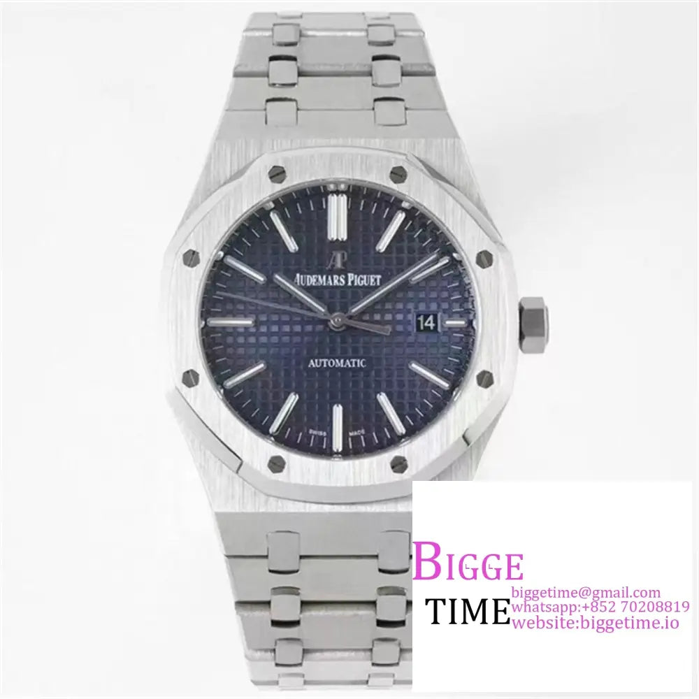 Ap Royal Oak 41Mm 15400 Blue Dial Ss Bracelet Zf A3120 Option1 Audemars Piguet