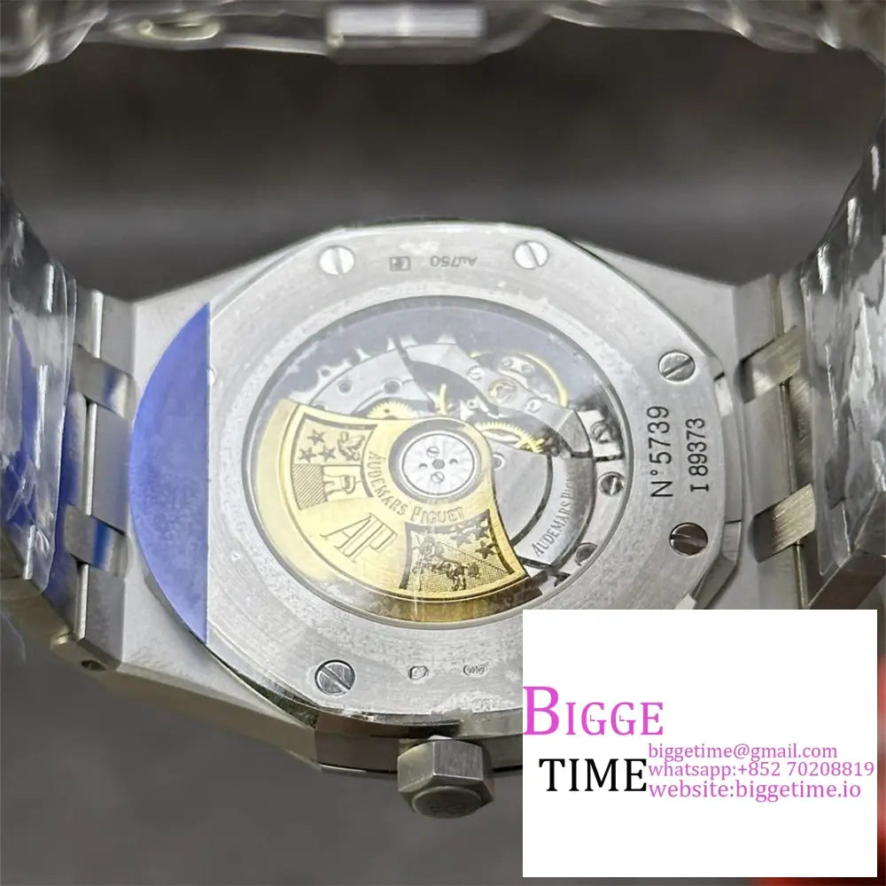 Ap Royal Oak 41Mm 15400 Frosted Gold Grey Dial Ss Bracelet Apsf A3120 Audemars Piguet