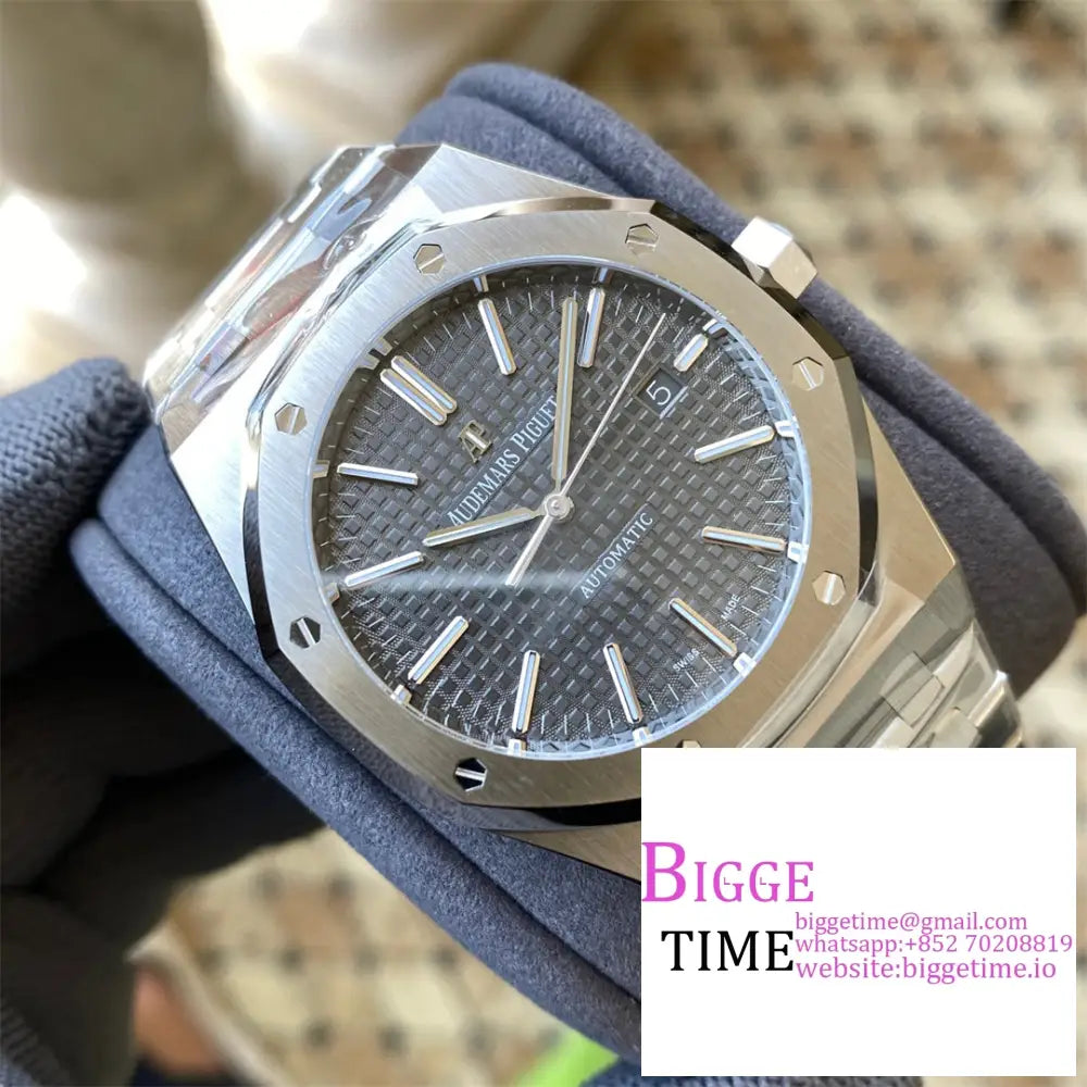 Ap Royal Oak 41Mm 15400 Grey Dial Ss Bracelet Apsf A3120 Audemars Piguet