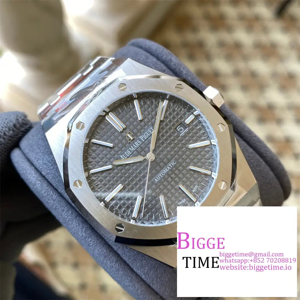 Ap Royal Oak 41Mm 15400 Grey Dial Ss Bracelet Apsf A3120 Audemars Piguet