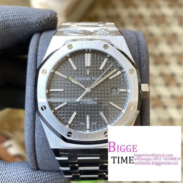 Ap Royal Oak 41Mm 15400 Grey Dial Ss Bracelet Apsf A3120 Option1 Audemars Piguet