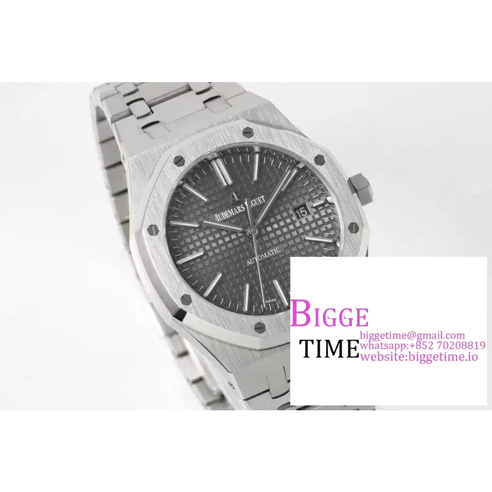 Ap Royal Oak 41Mm 15400 Grey Dial Ss Bracelet Zf A3120 Audemars Piguet