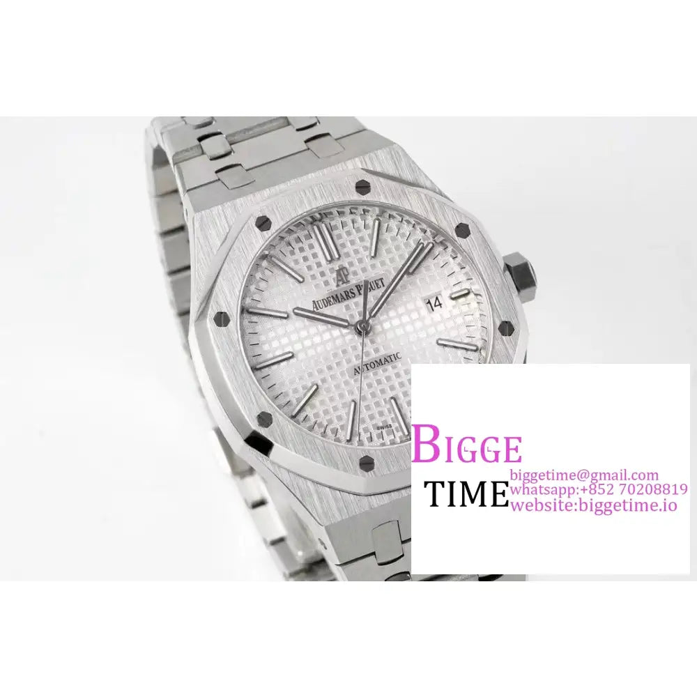 Ap Royal Oak 41Mm 15400 White Dial Ss Bracelet Zf A3120 Audemars Piguet