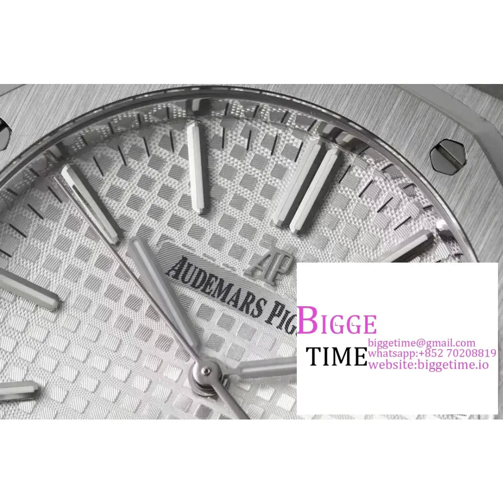 Ap Royal Oak 41Mm 15400 White Dial Ss Bracelet Zf A3120 Audemars Piguet