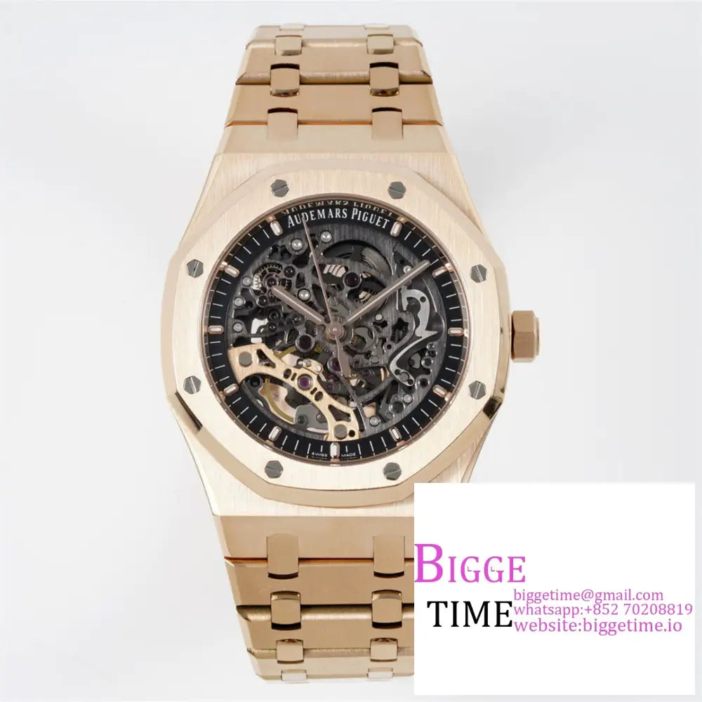 Ap Royal Oak 41Mm 15407 Rg Openwork Bracelet Apsf A8215 Option1 Audemars Piguet