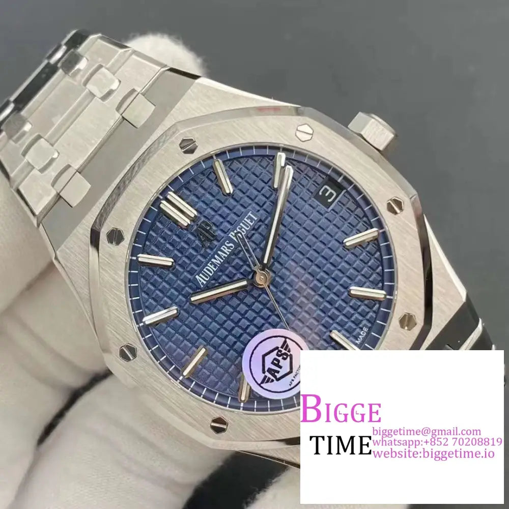 Ap Royal Oak 41Mm 15500 Blue Dial Ss Bracelet Apsf A4302 Audemars Piguet