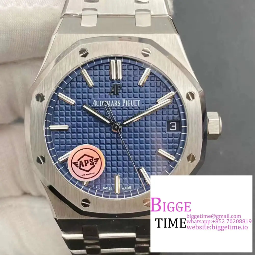 Ap Royal Oak 41Mm 15500 Blue Dial Ss Bracelet Apsf A4302 Audemars Piguet