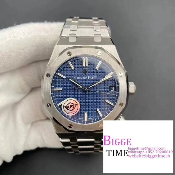 Ap Royal Oak 41Mm 15500 Blue Dial Ss Bracelet Apsf A4302 Option1 Audemars Piguet