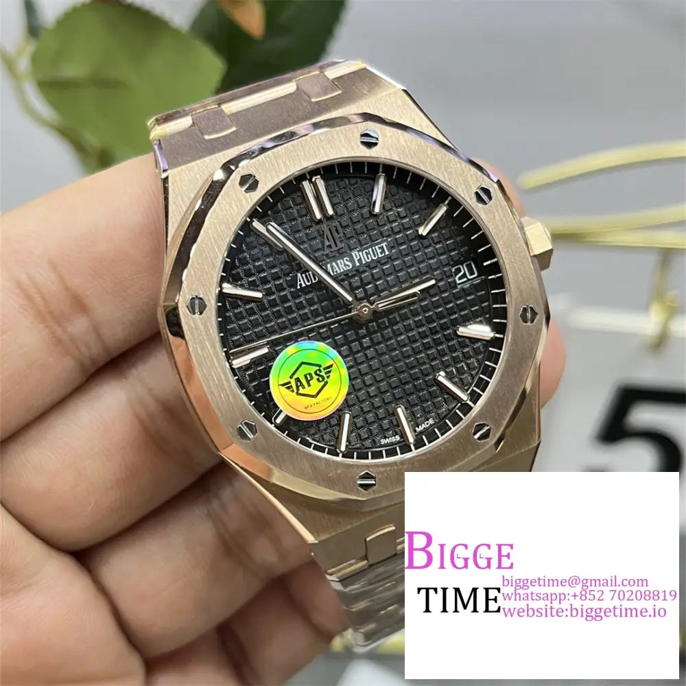 Ap Royal Oak 41Mm 15500 Rg Black Dial Bracelet Apsf A4302 Audemars Piguet