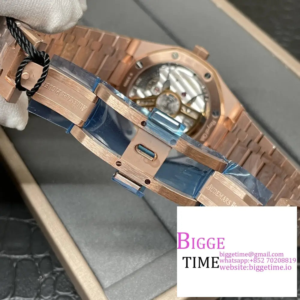 Ap Royal Oak 41Mm 15500 Rg Blue Dial Bracelet Apsf A4302 Audemars Piguet