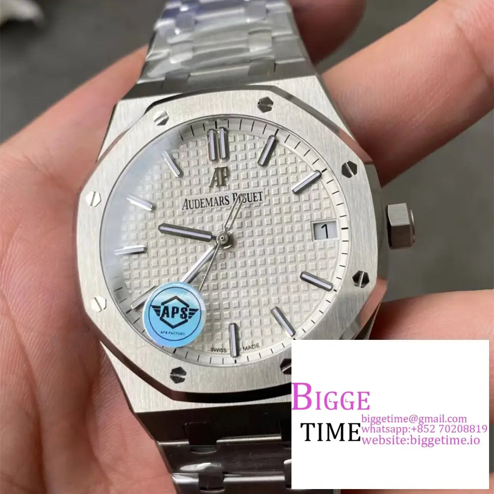 Ap Royal Oak 41Mm 15500 White Dial Ss Bracelet Apsf A4302 Audemars Piguet