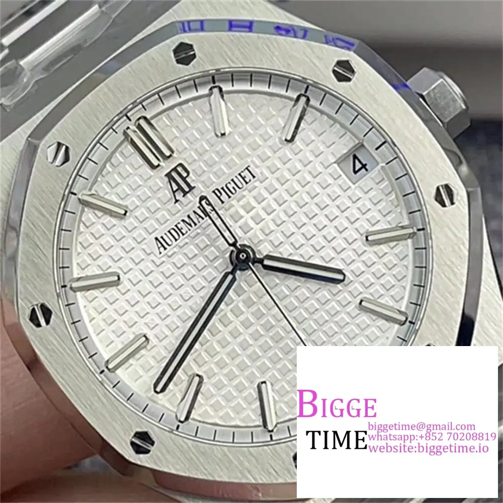 Ap Royal Oak 41Mm 15500 White Dial Ss Bracelet Zf A4302 Audemars Piguet