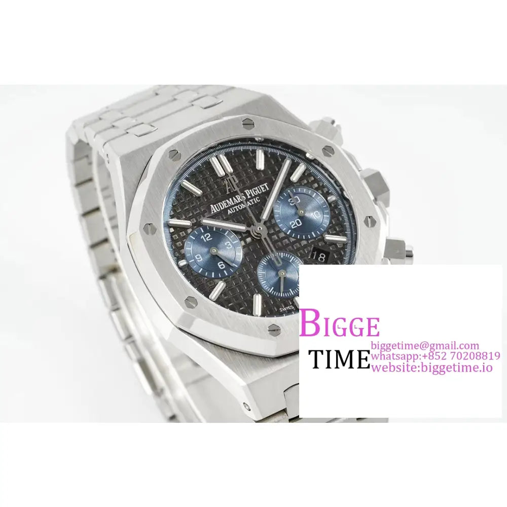 Ap Royal Oak 41Mm 26331 Black/Blue Dial Ss Bracelet Ipf A7750 Audemars Piguet