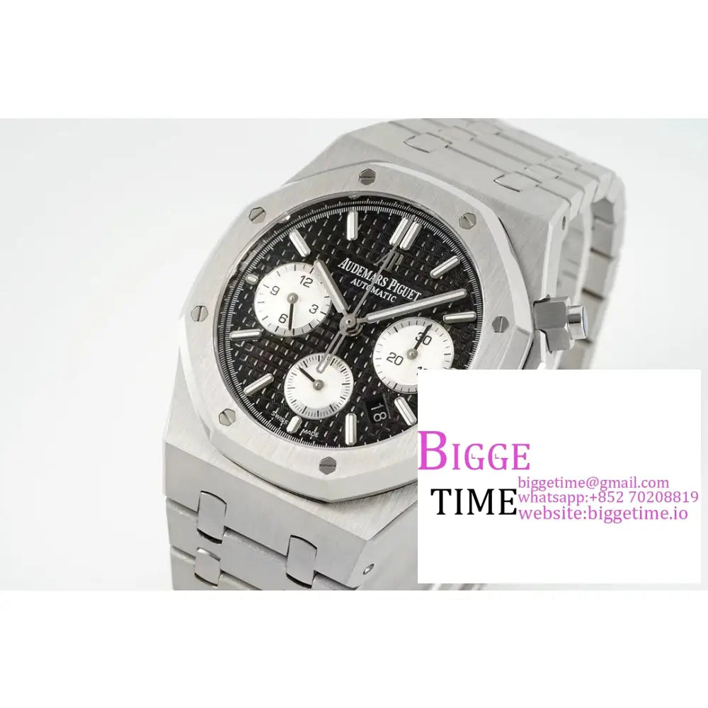 Ap Royal Oak 41Mm 26331 Black/White Dial Ss Bracelet Ipf A7750 Audemars Piguet