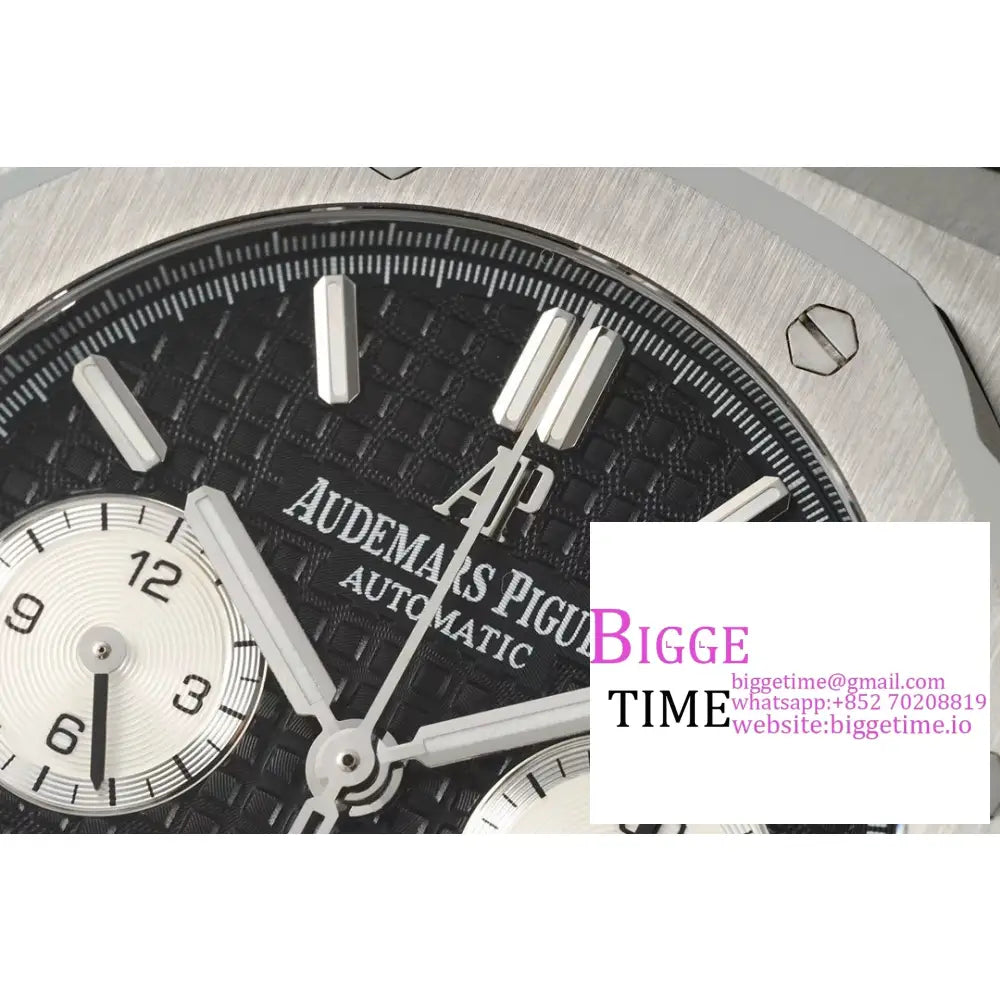 Ap Royal Oak 41Mm 26331 Black/White Dial Ss Bracelet Ipf A7750 Audemars Piguet