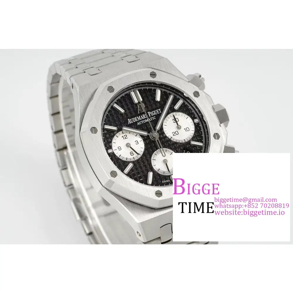 Ap Royal Oak 41Mm 26331 Black/White Dial Ss Bracelet Ipf A7750 Audemars Piguet