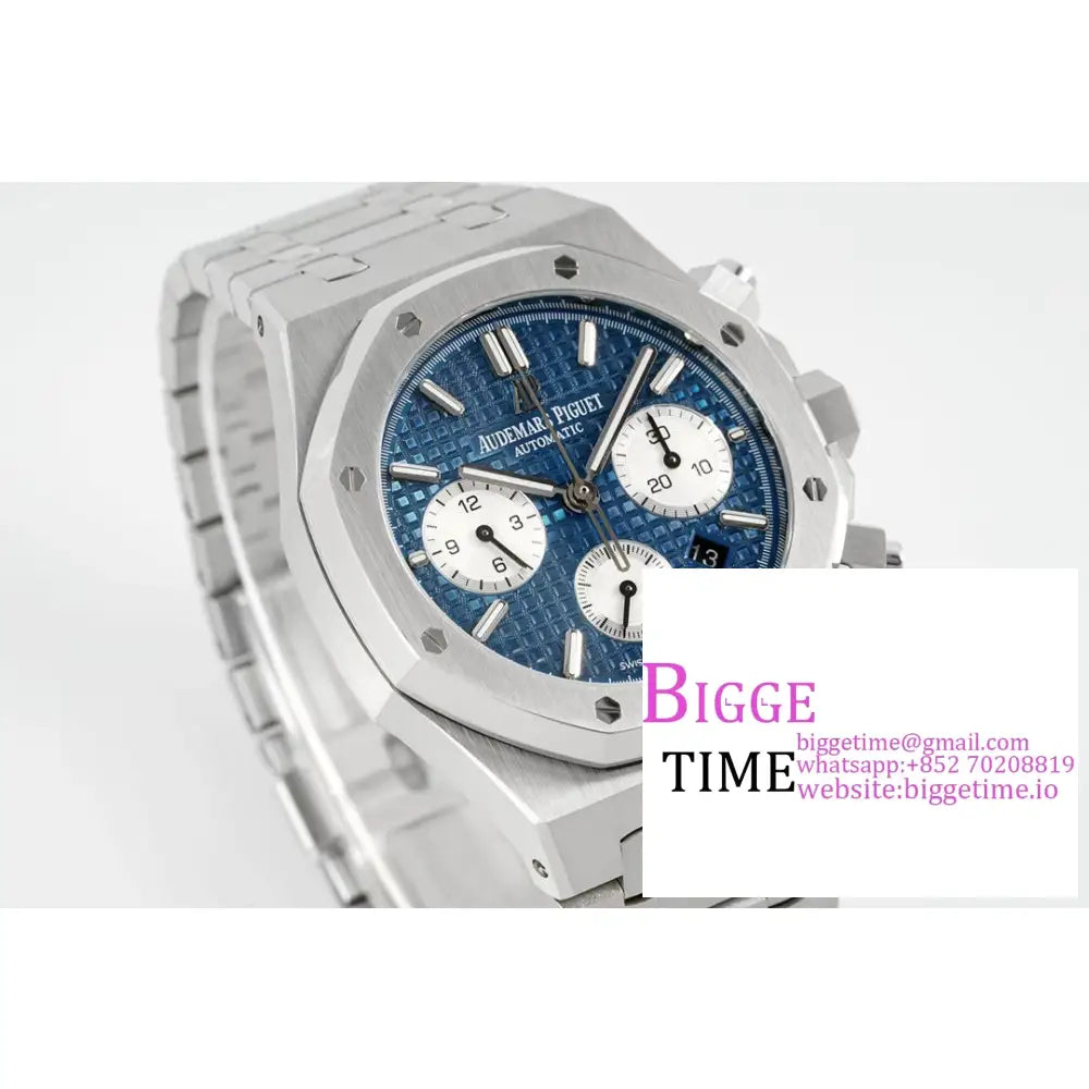 Ap Royal Oak 41Mm 26331 Blue/White Dial Ss Bracelet Ipf A7750 Audemars Piguet