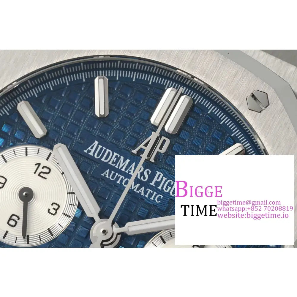 Ap Royal Oak 41Mm 26331 Blue/White Dial Ss Bracelet Ipf A7750 Audemars Piguet