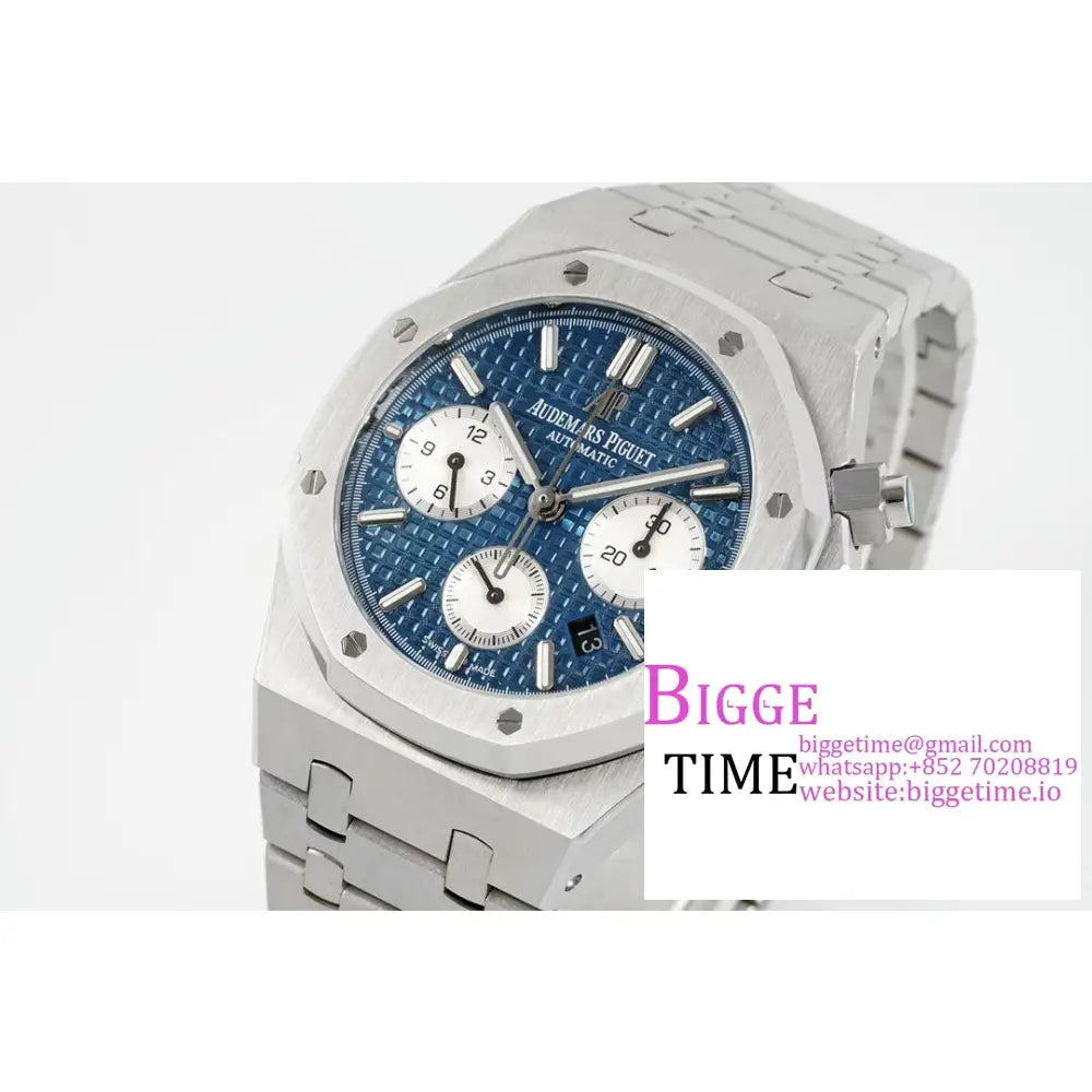 Ap Royal Oak 41Mm 26331 Blue/White Dial Ss Bracelet Ipf A7750 Audemars Piguet