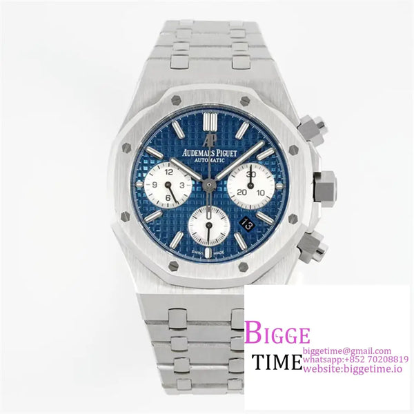 Ap Royal Oak 41Mm 26331 Blue/White Dial Ss Bracelet Ipf A7750 Option1 Audemars Piguet