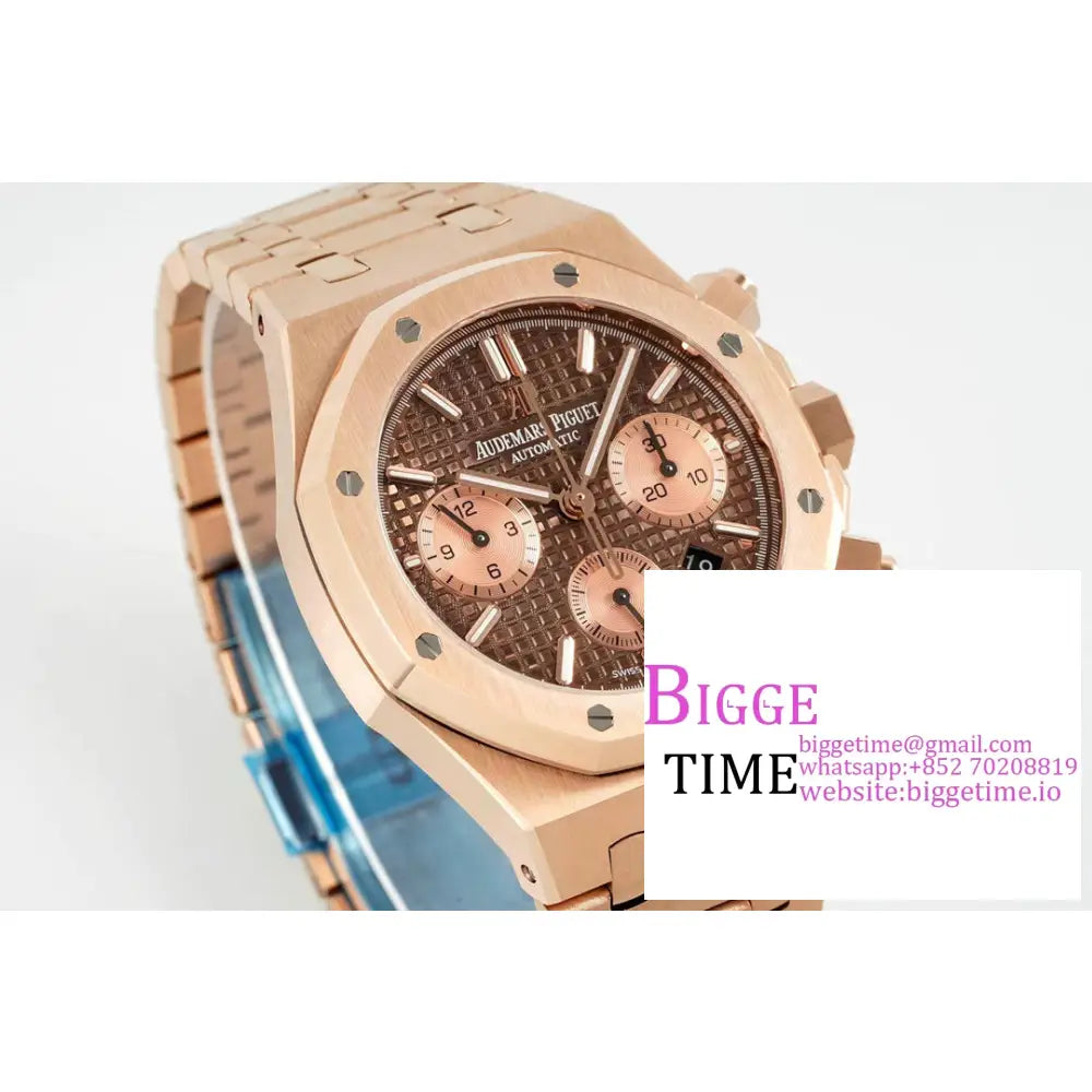 Ap Royal Oak 41Mm 26331 Rg Brown/Rg Dial Bracelet Ipf A7750 Audemars Piguet